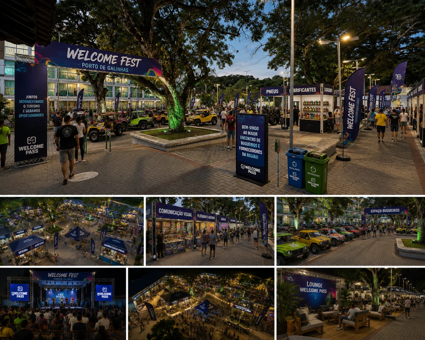 Visual fornecido do espaço de bugueiros em Porto de Galinhas
